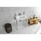 Kingston Brass 24Inch Console Sink with Brass Legs 4Inch, 3 Hole, WhitePolished Nickel KVPB24187W4PN - alternate 3